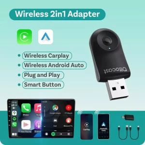 OTTOCAST 2-In-1 Mini Wireless Carplay